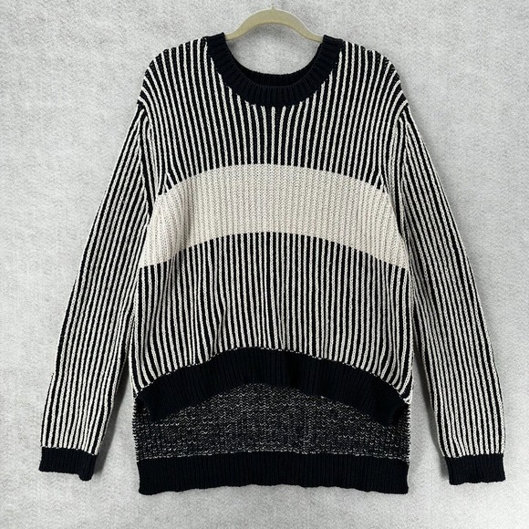 One Teaspoon Sweaters - One x One Teaspoon Tunic Sweater Womens LARGE Blue Ivory Oversized‎ Striped